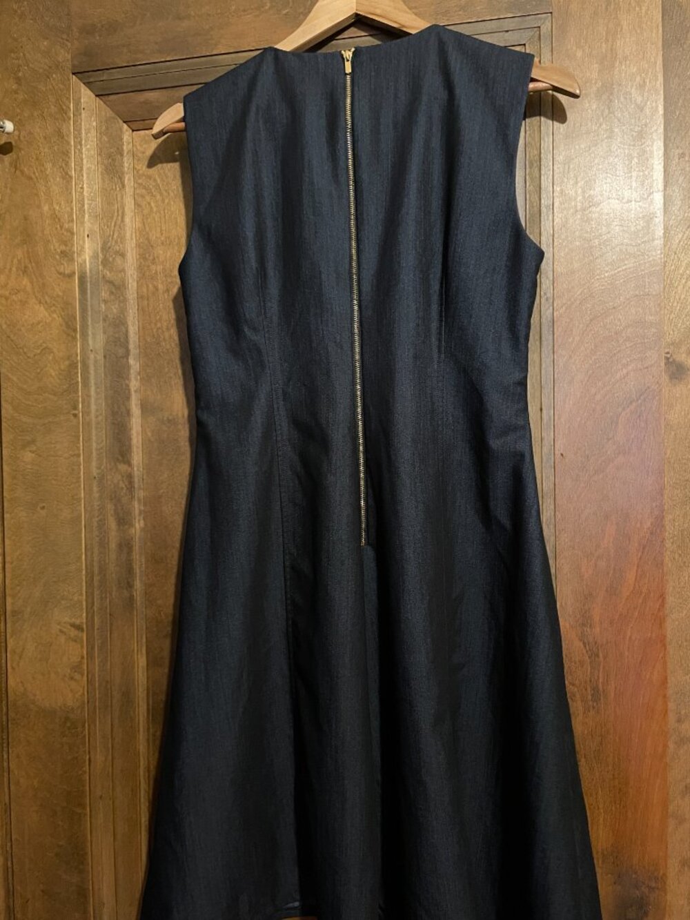 GORGEOUS Andrew Marc New York A-Line Swing Dress, Gold Accents - Size 10 (M/L) - Picture 2 of 16